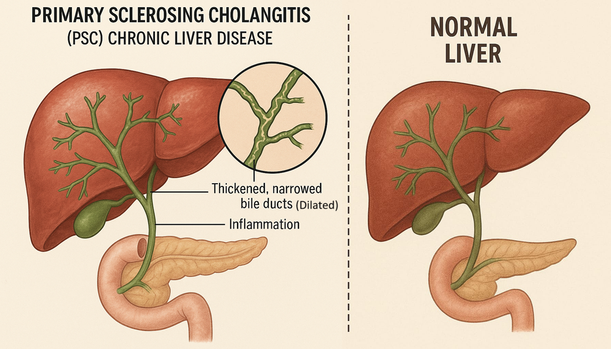 Primary Sclerosing Cholangitis vs Normal Liver in India